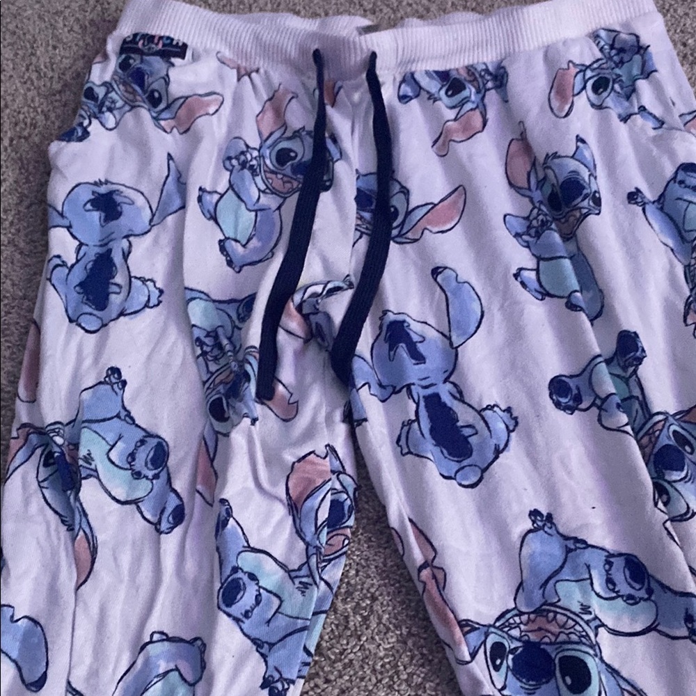 Disney Stitch Pajama Bottoms - Blue and White